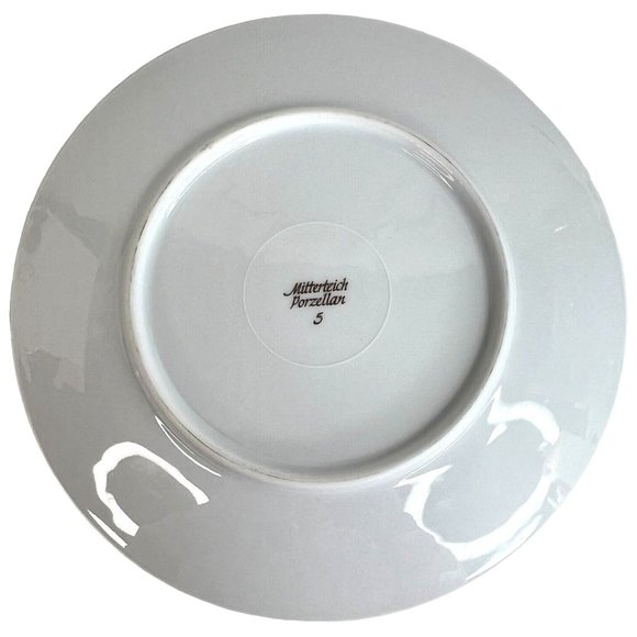 2 Mitterteich Porzellan Salad Side Plates Clock Pattern 7 3/4 IN Germany Vintage - Picture 7 of 7